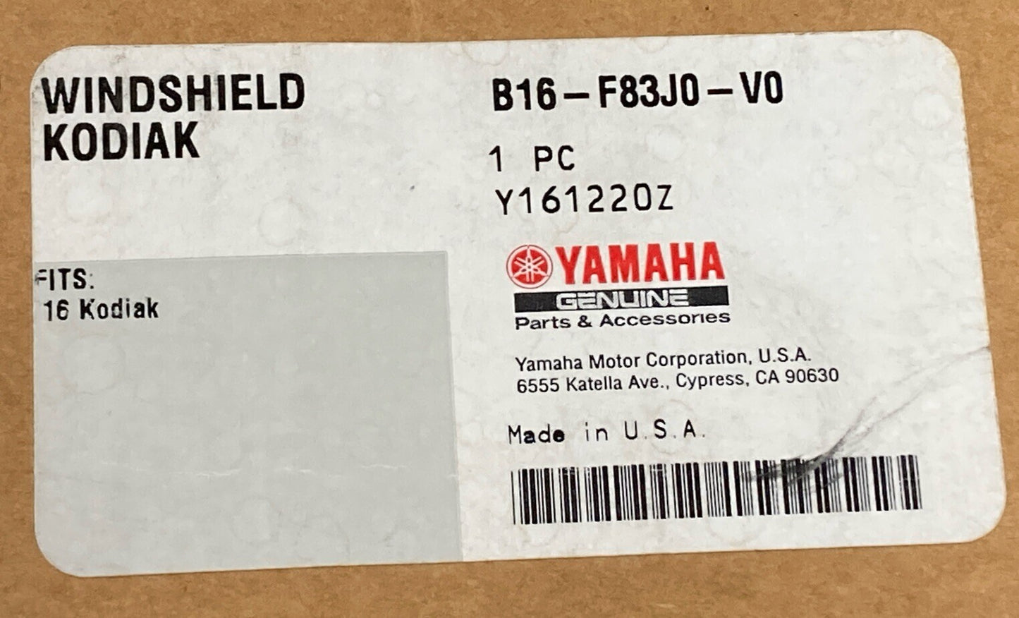 NEW GENUINE YAMAHA B16-F83J0-V0 Windshield  Kodiak