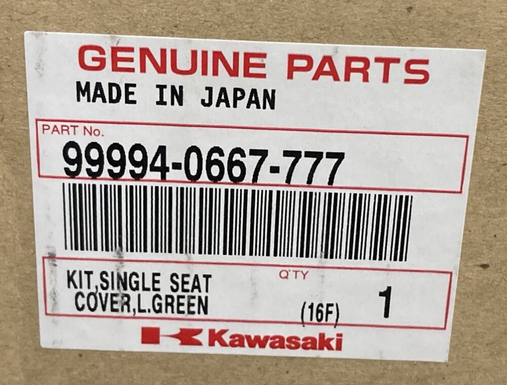 NEW GENUINE KAWASAKI 99994-0667-777 Kit, Single Seat Cover, L.green