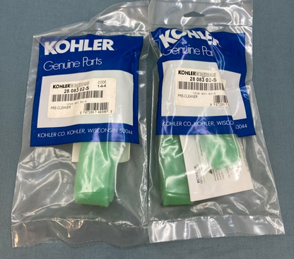 QTY 2 NEW GENUINE KOHLER 28 083 02-S PRE-CLEANER ELEMENT