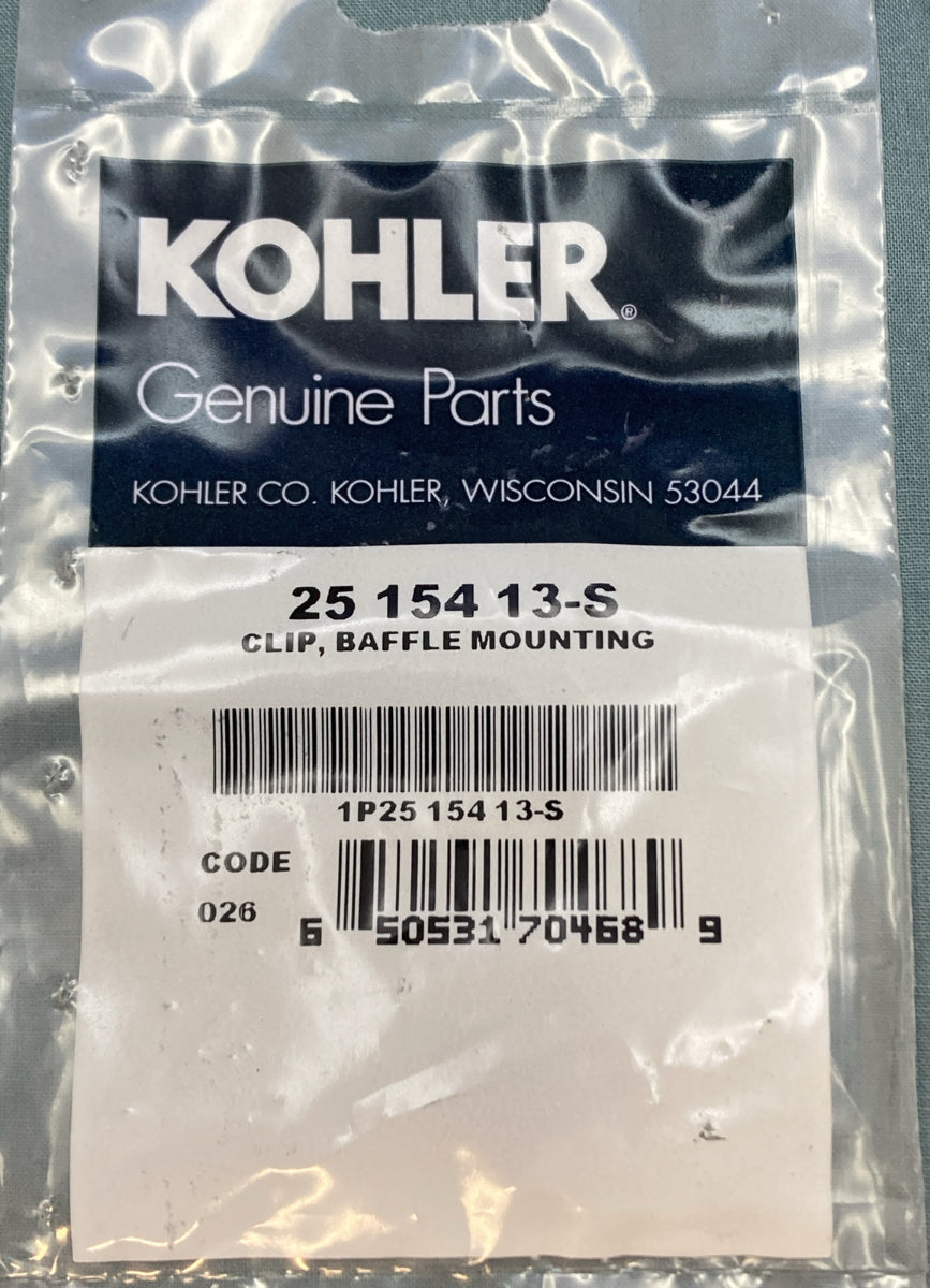 NEW GENUINE KOHLER 25 154 13-S CLIP, BAFFLE MOUNTING