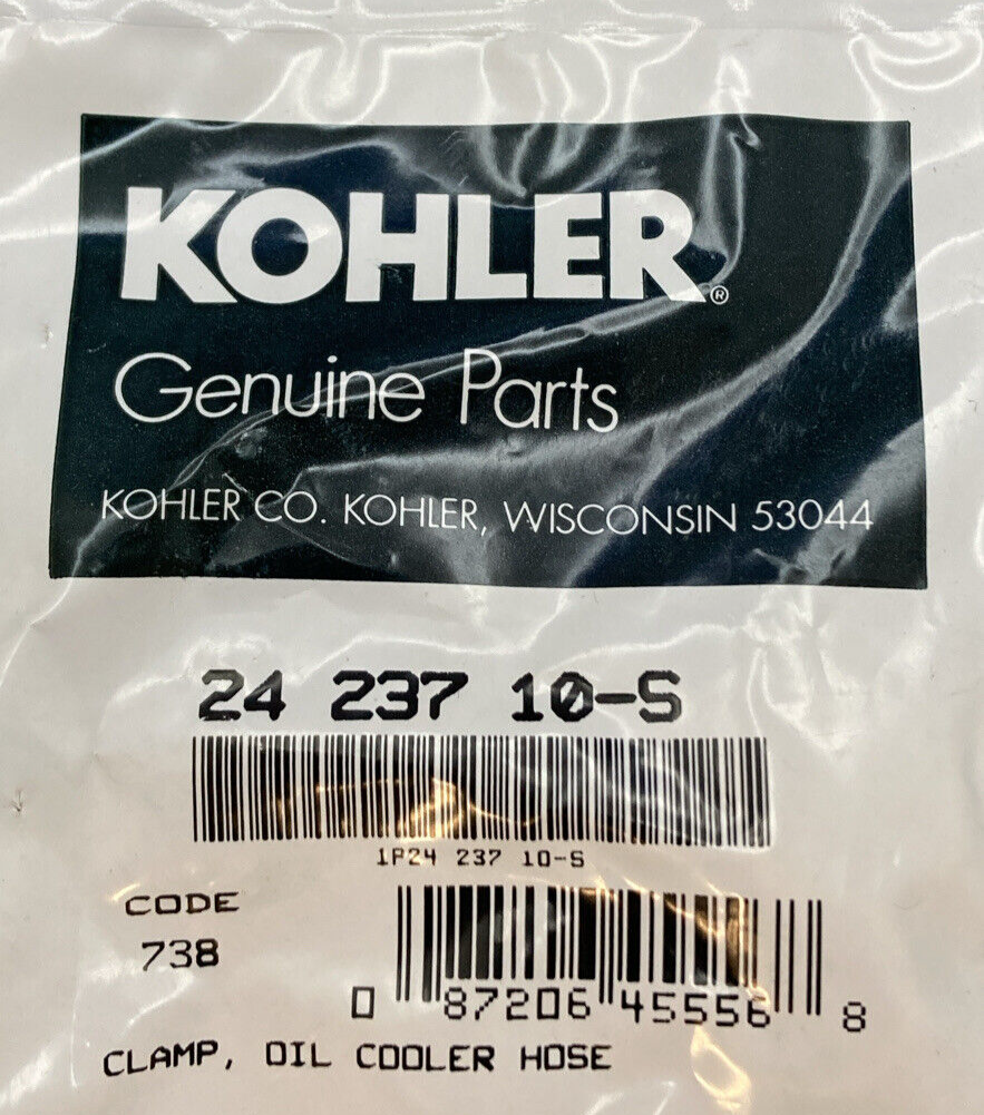NEW GENUINE KOHLER 24 237 10-S CLAMP, OIL COOLER HOSE