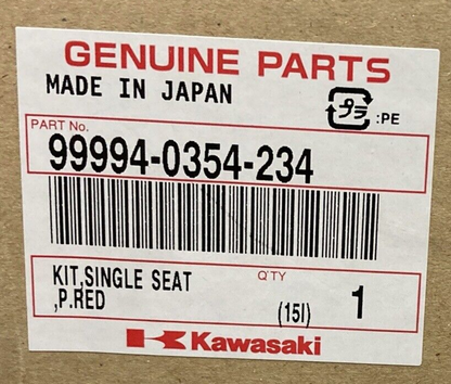 NEW GENUINE KAWASAKI 99994-0354-234 Kit, Single Seat, P.red