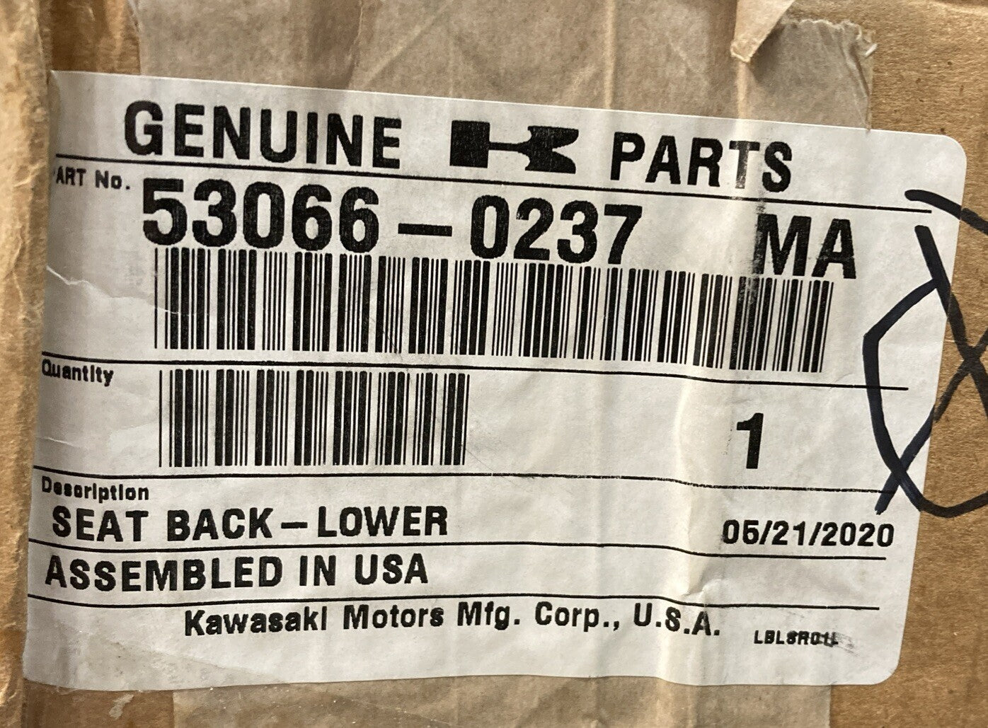 NEW GENUINE KAWASAKI 53066-0237-MA Seat Assembly, Rr, Lwr, Black