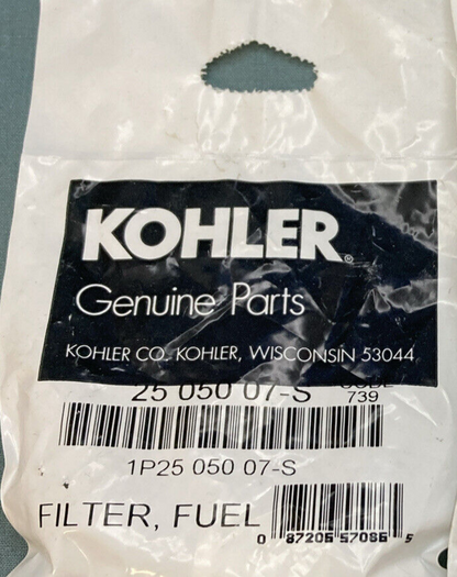 QTY 2 NEW GENUINE KOHLER 25 050 07-S FILTER, FUEL