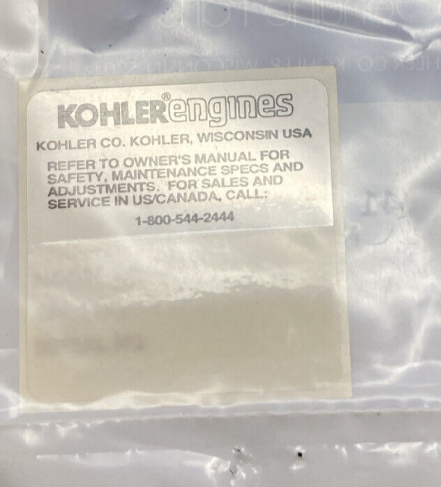 NEW GENUINE KOHLER 41 037 10-S SERVICE NAMEPLATE