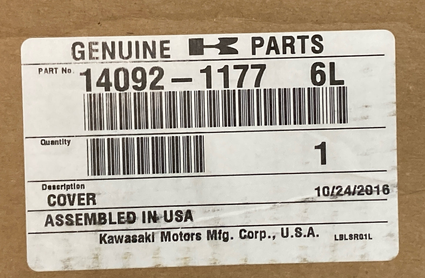 NEW GENUINE KAWASAKI 14092-1177-6L Cover Open F.red