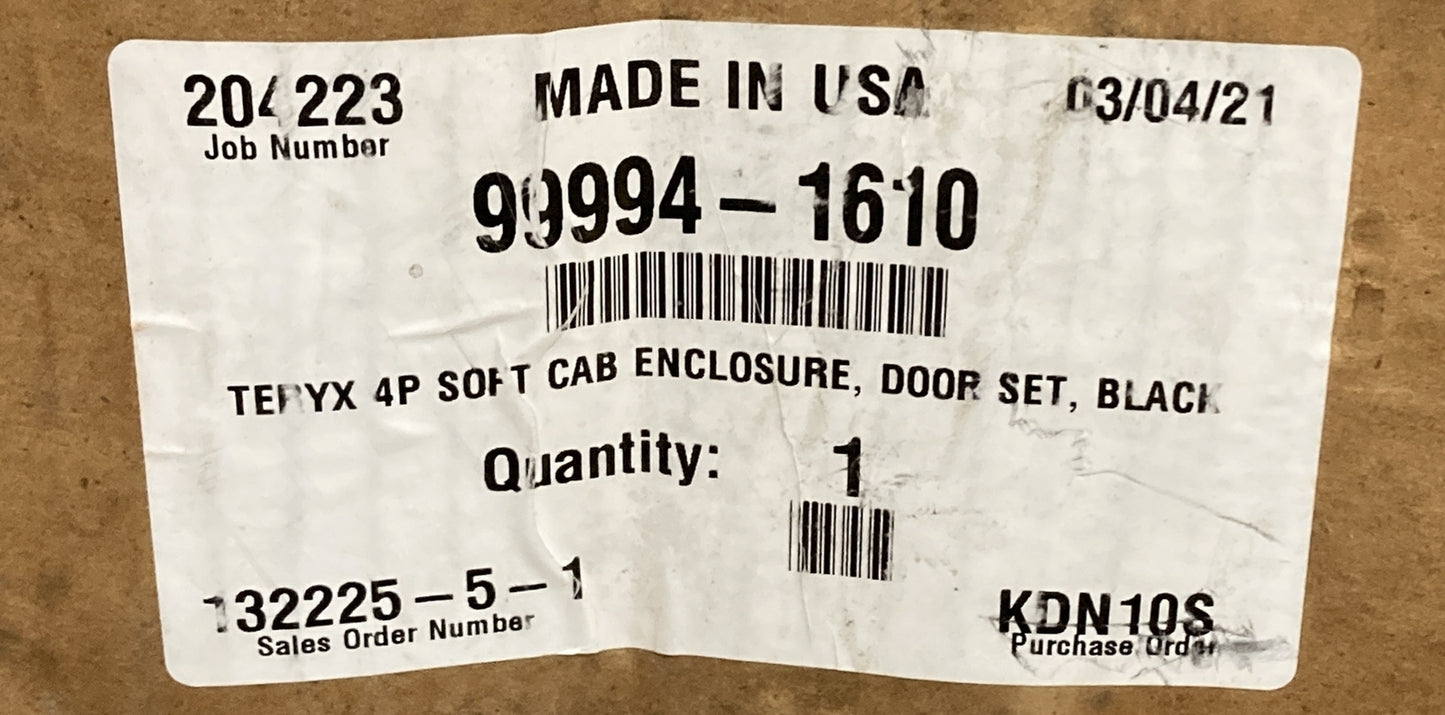 NEW GENUINE KAWASAKI 99994-1610 SOFT CAB BLK-DOOR SET