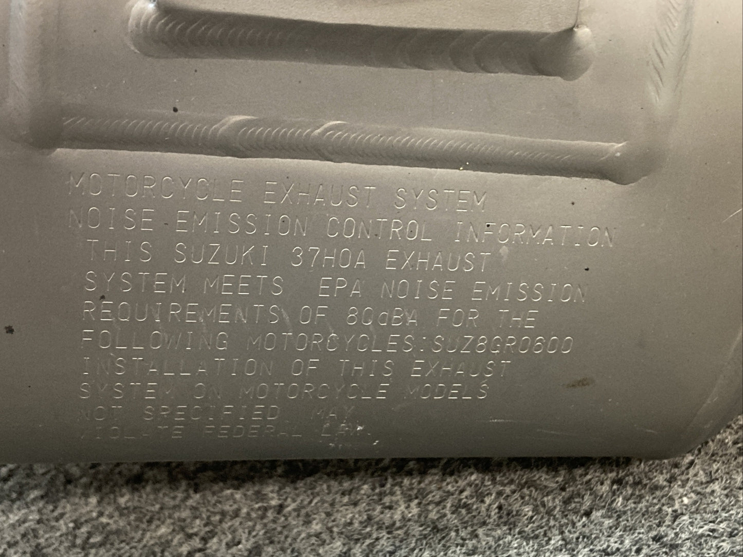 SUZUKI 37H0 EXHAUST MUFFLER SLIP ON