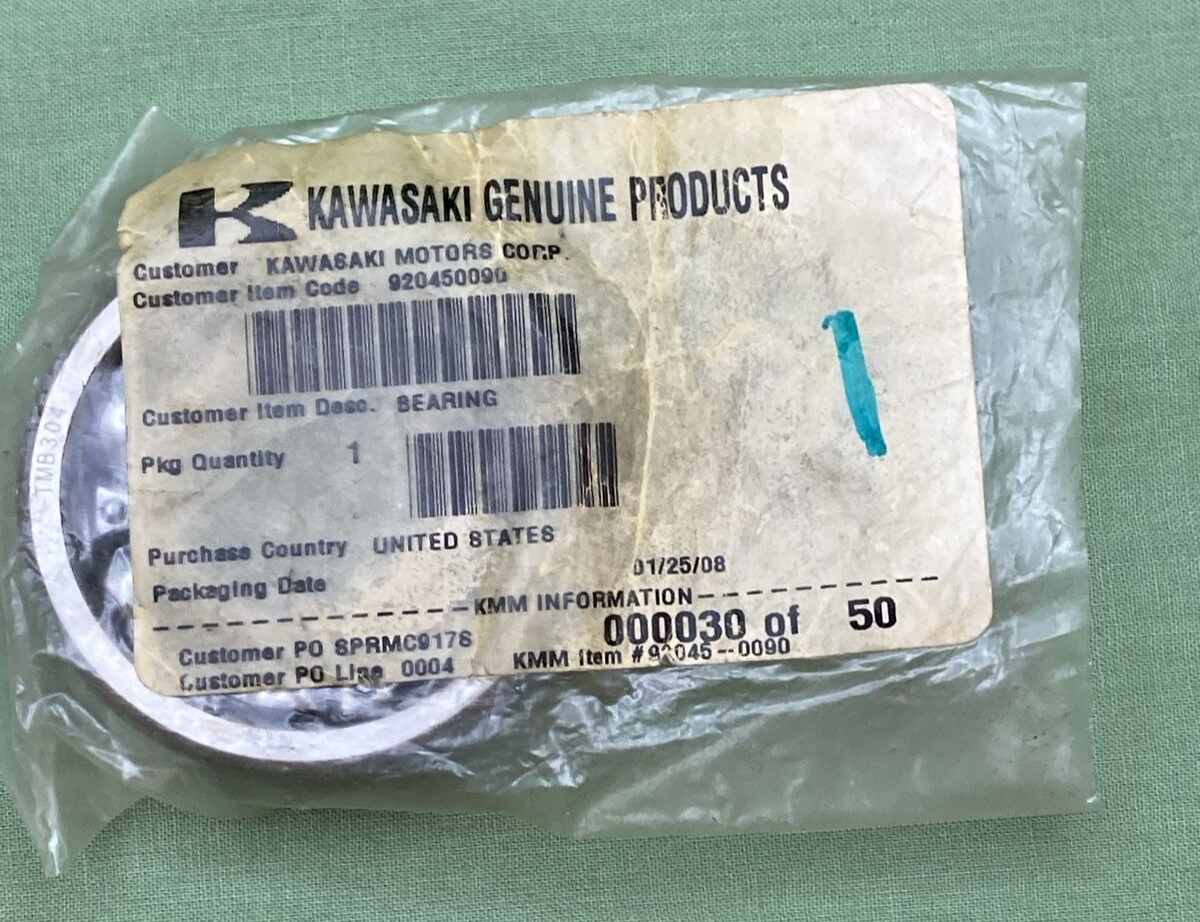 NEW GENIUNE KAWASAKI 92045-0090 Bearing - Ball, TMB304CCM