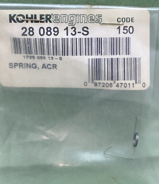 NEW GENUINE KOHLER 28 089 13-S SPRING, ACR