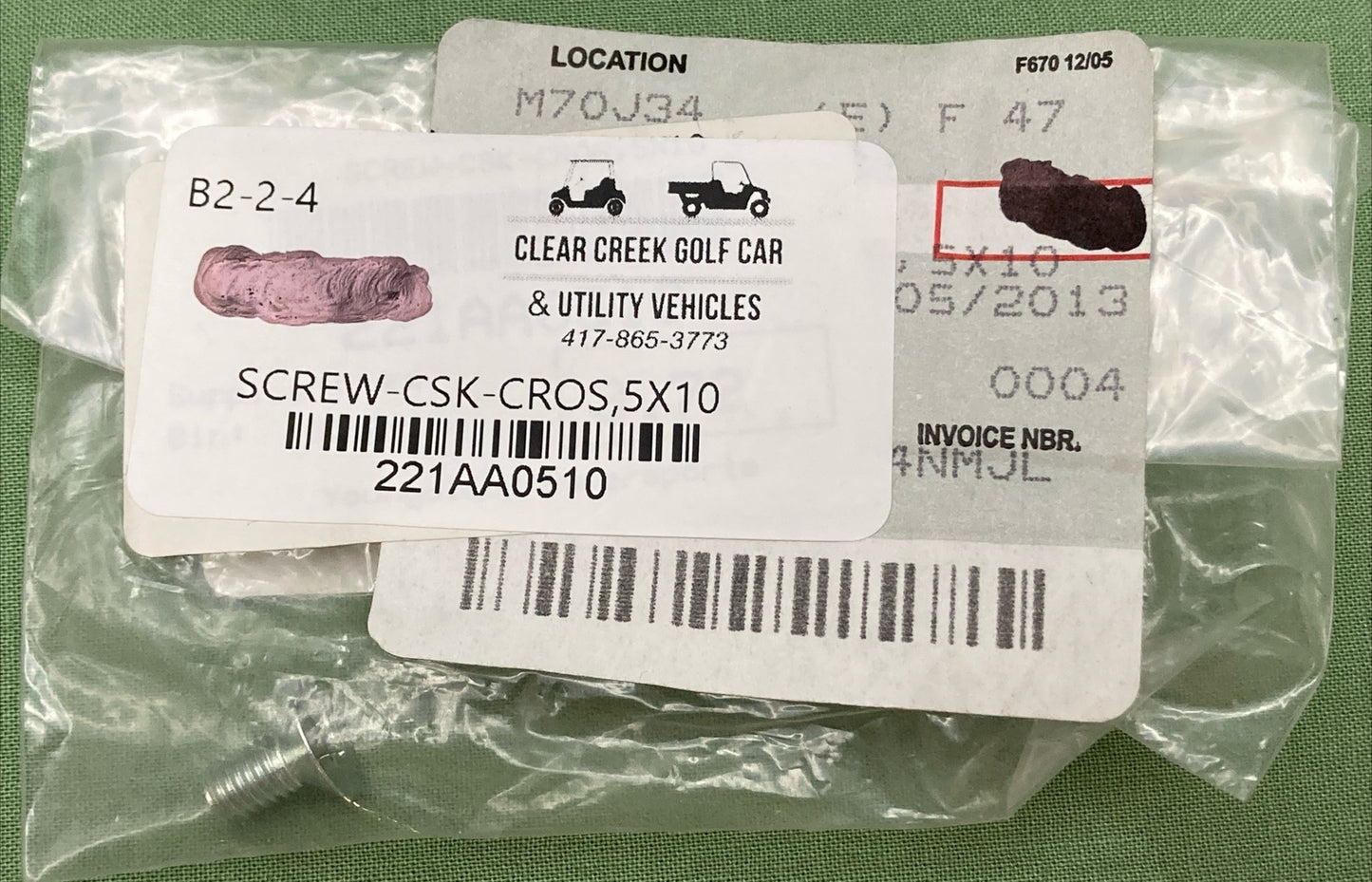 NEW REPLACES KAWASAKI 221AA0510 Screw - Csk - Cros, 5X10