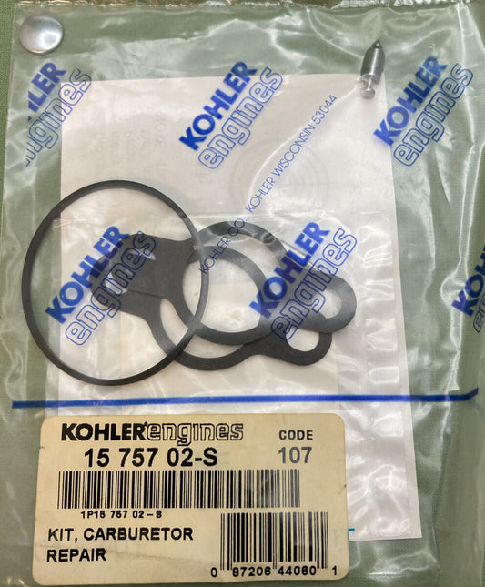 NEW GENUINE KOHLER 15 757 02-S CARBURETOR REPAIR KIT