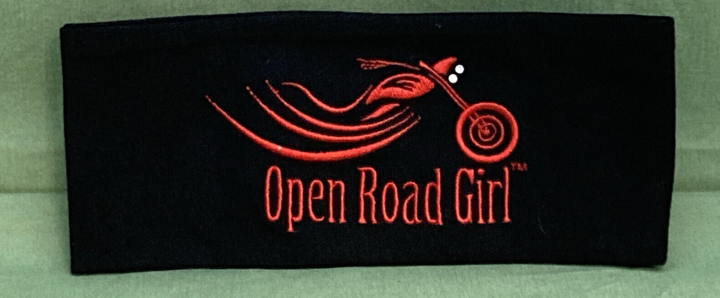 NEW OPEN ROAD GIRL MH1094-RD TIE-BACK STRETCHY EMBROIDERED BANDANA