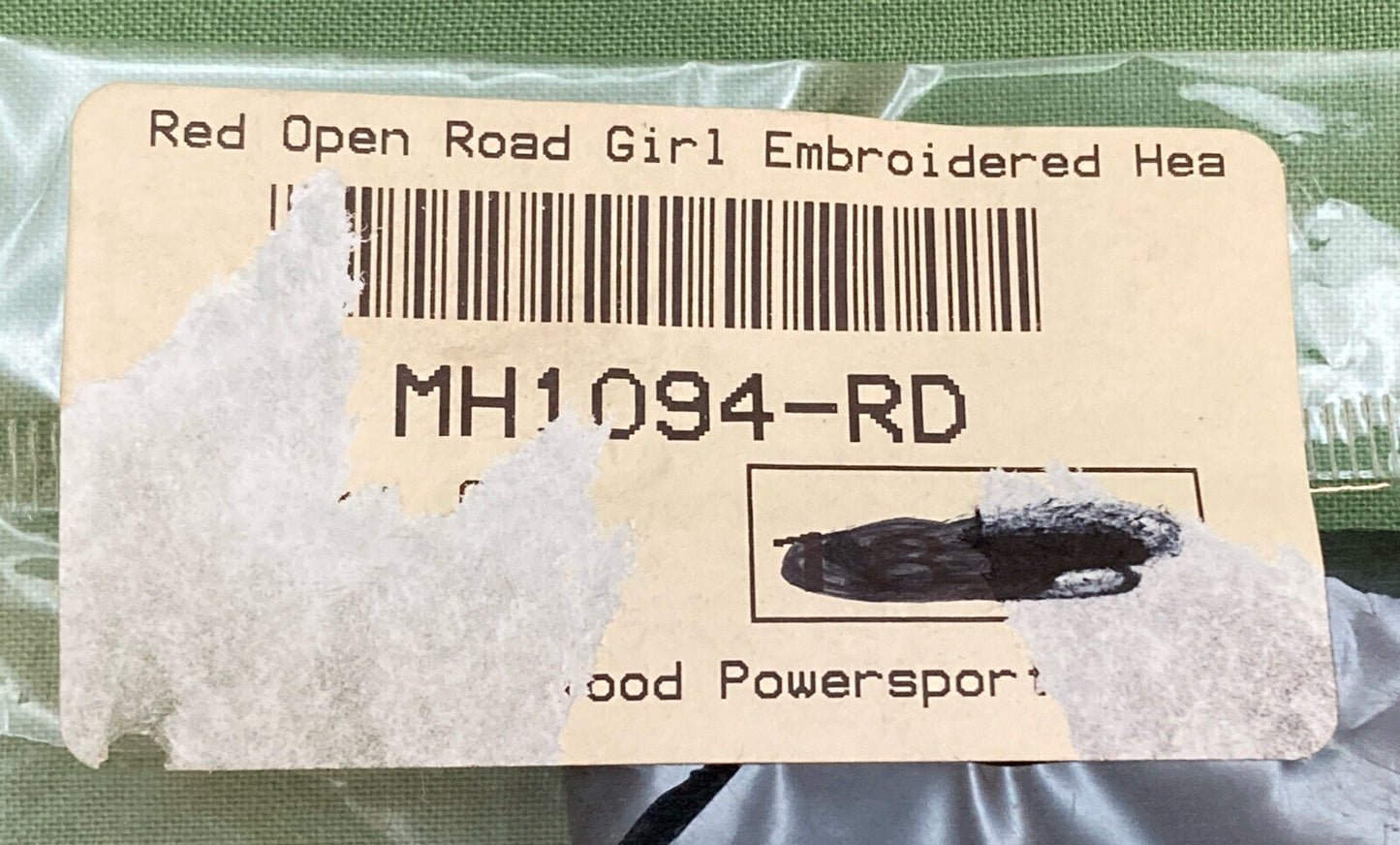 NEW OPEN ROAD GIRL MH1094-RD TIE-BACK STRETCHY EMBROIDERED BANDANA