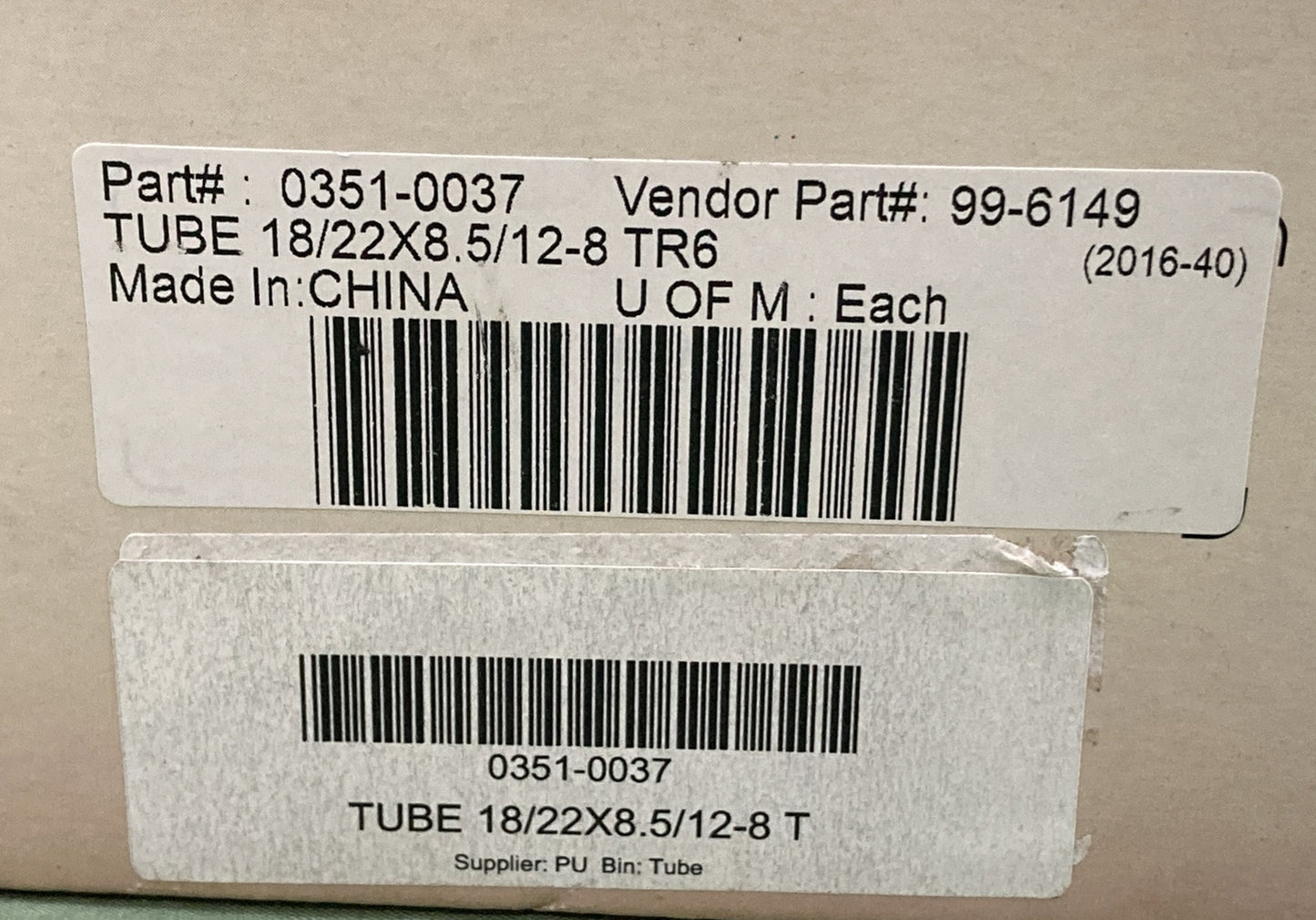 NEW GENIUNE MOOSE UTILITY 0351-0037 8" Heavy Duty TR-6 ATV Tube 18/22X8.5/12-8