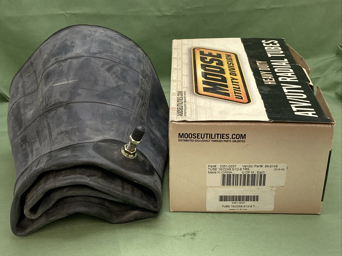 NEW GENIUNE MOOSE UTILITY 0351-0037 8" Heavy Duty TR-6 ATV Tube 18/22X8.5/12-8