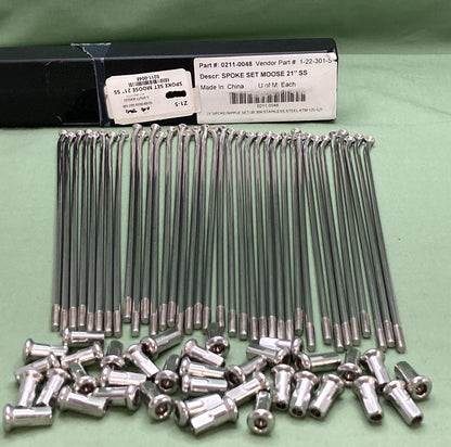 NEW MOOSE RACING 0211-0048 21" SPOKE/NIPPLE SET-36 304 SS KTM 125-525