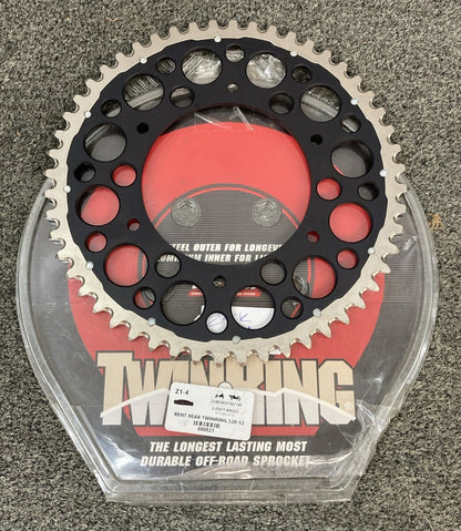 NEW RENTHAL 2240-520-52GPBK TWINRING REAR SPROCKET 520-52