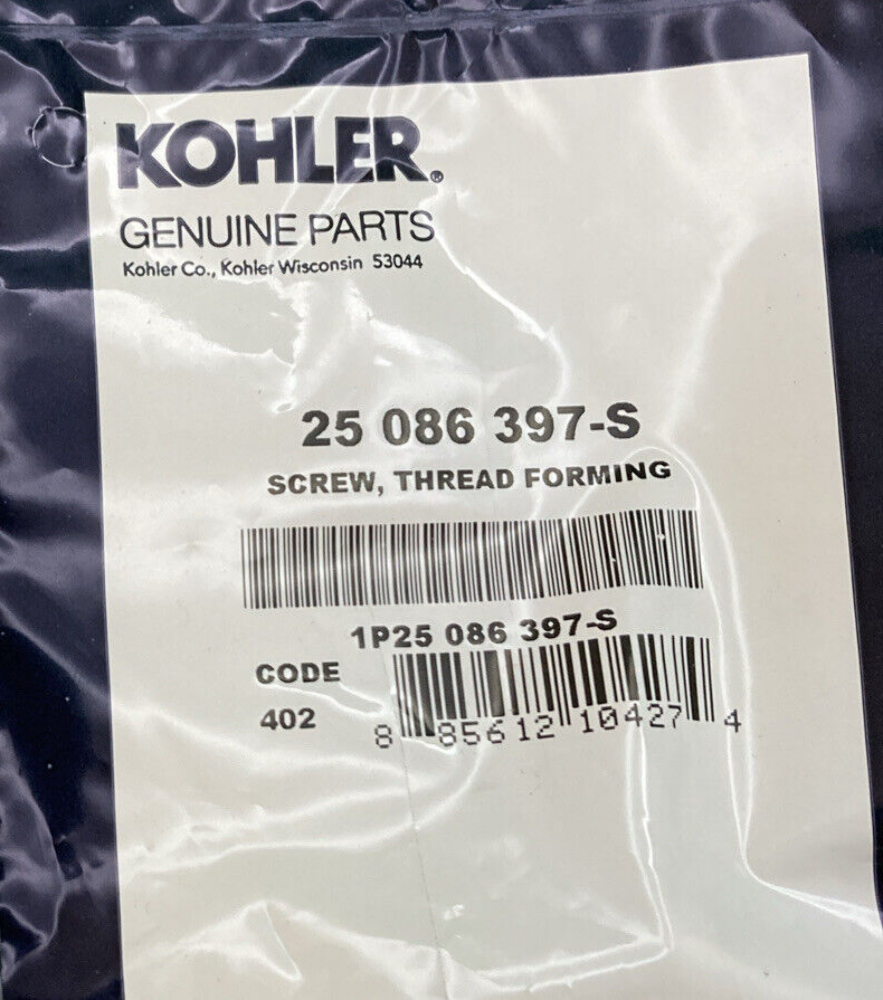 QTY 2 NEW GENUINE KOHLER 25 086 397-S SCREW, THREAD FORMING