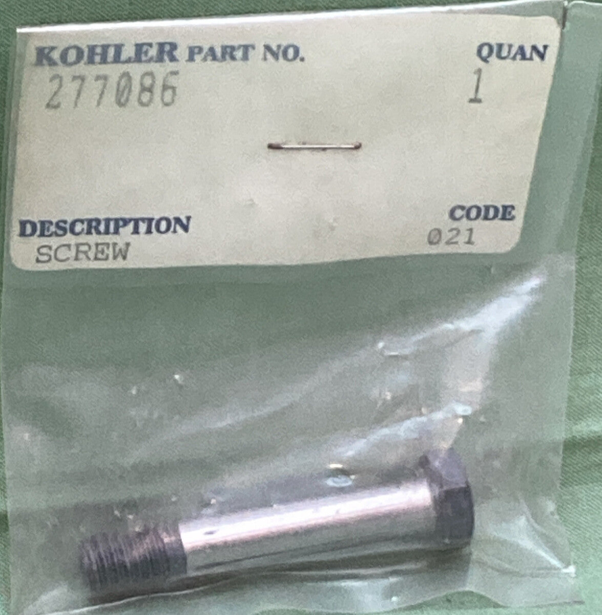 NEW GENUINE KOHLER 277086-S SCREW