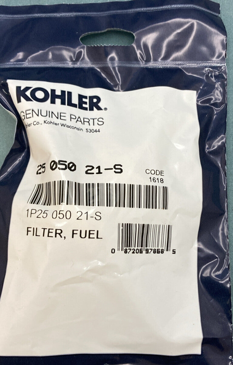 QTY 2 NEW GENUINE KOHLER 25 050 21-S FILTER, FUEL