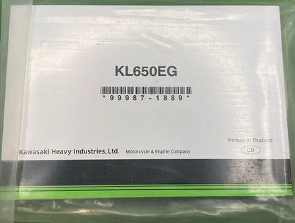 NEW GENUINE KAWASAKI 99987-1889 O/M KL650EGF