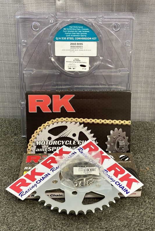 NEW RK 2068-989S QA MOTORCYCLE CHAIN AND SPROCKET KIT