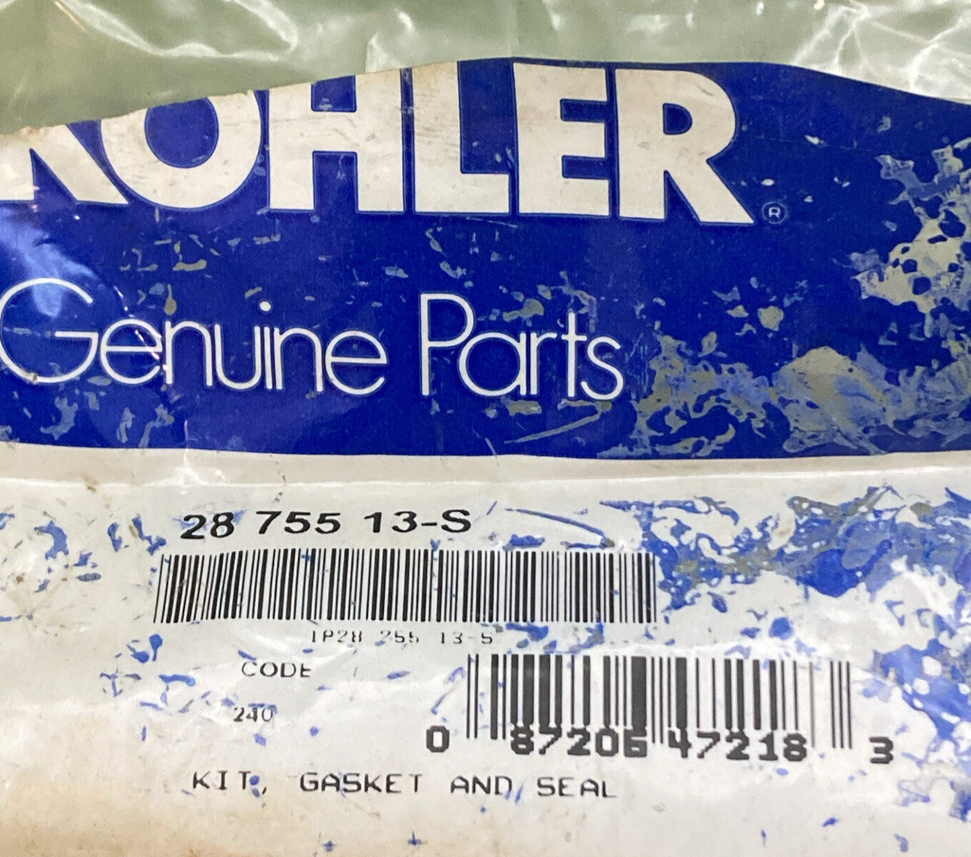 NEW GENUINE KOHLER 28 755 13-S KIT, GASKET & SEAL
