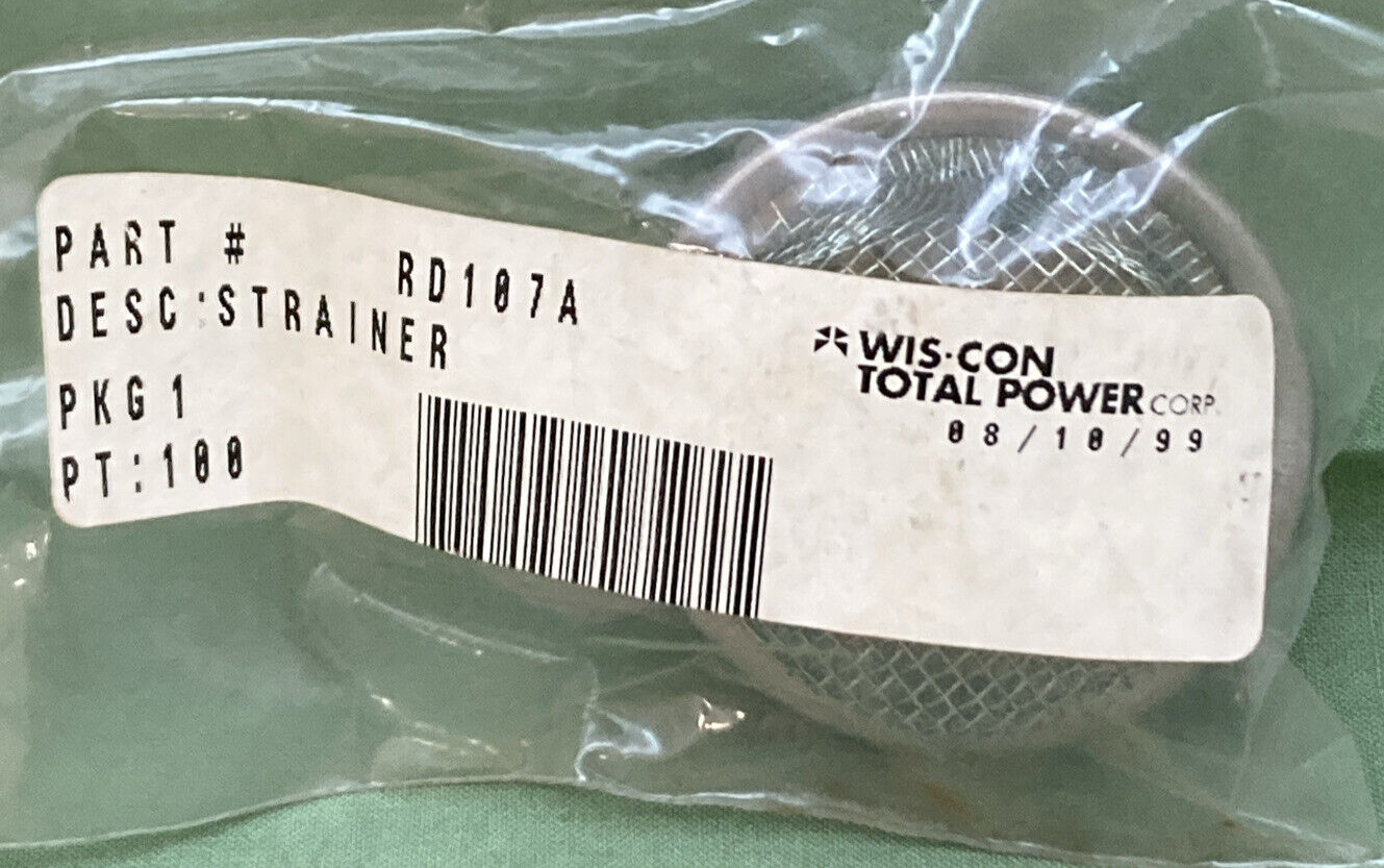 NEW GENUINE WIS-CON TOTAL POWER RD107A STRAINER