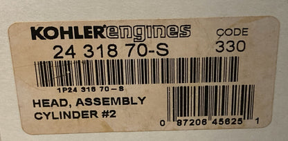 NEW GENUINE KOHLER 24 318 70-S  Head ASSEMBLY Cylinder #2