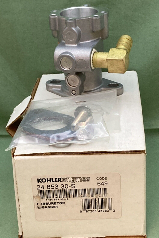 NEW GENUINE KOHLER 24 853 30-S KIT, CARBURETOR W/GASKET