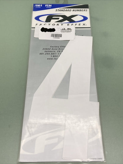 QTY 2 NEW FACTORY EFFEX 02-4484 3 PK STD 8" NUMBER WHITE #4 4MIL