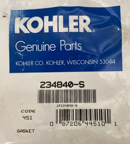 NEW GENUINE KOHLER 234840-S GASKET