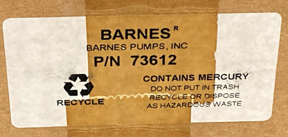 NEW BARNES 73612 MERCURY LEVEL CONTROL SUBMERSIBLE PUMP