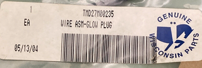 NEW GENUINE WISCONSIN TMD27M00235 WIRE ASSEMBLY, GLOW PLUG