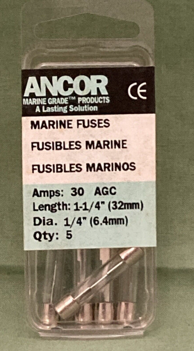 QTY 2 NEW ANCOR 601300 5 PK 30 AMP MARINE FUSES