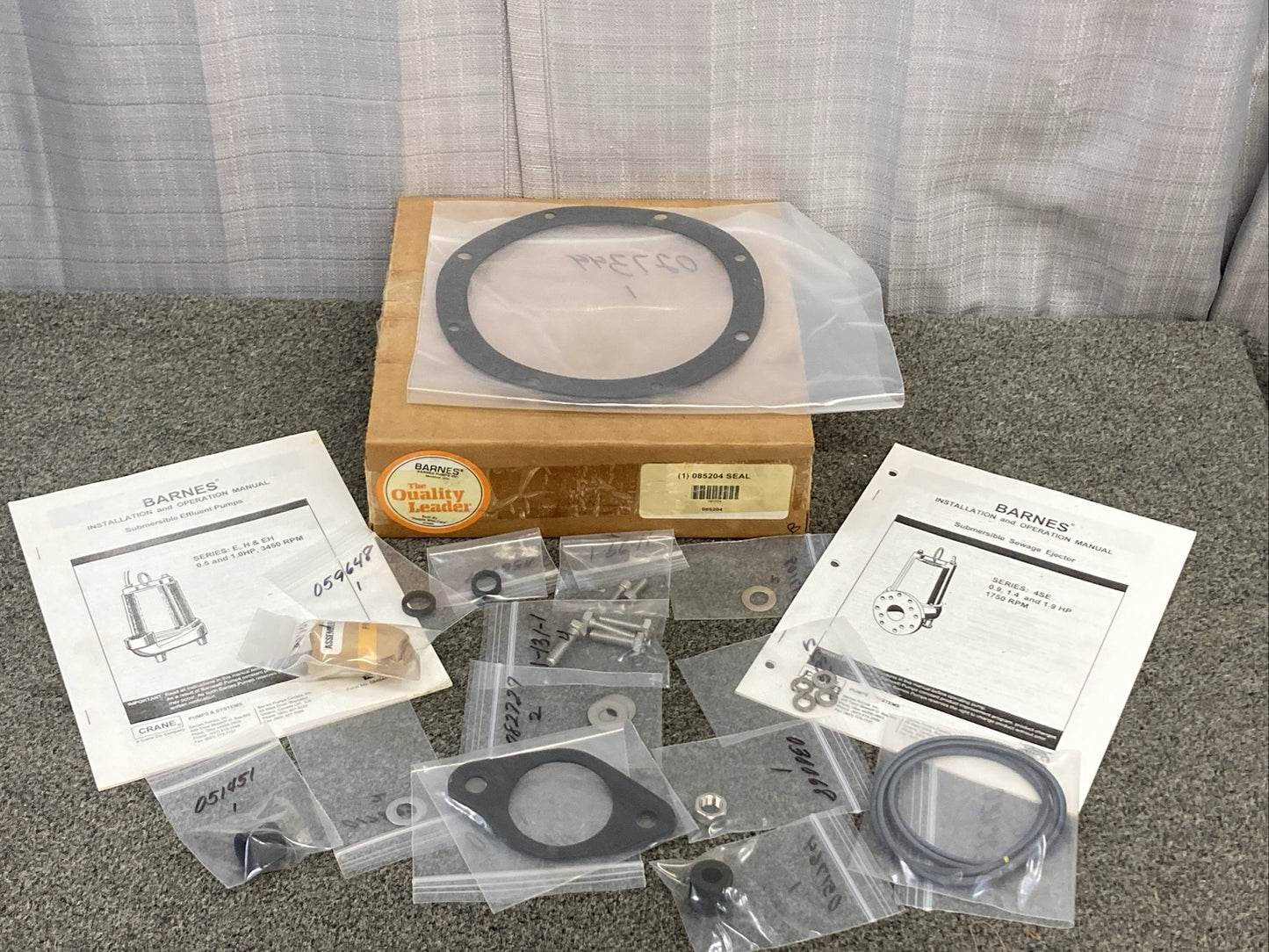 NEW GENUINE BARNES 085204 KIT, SEAL