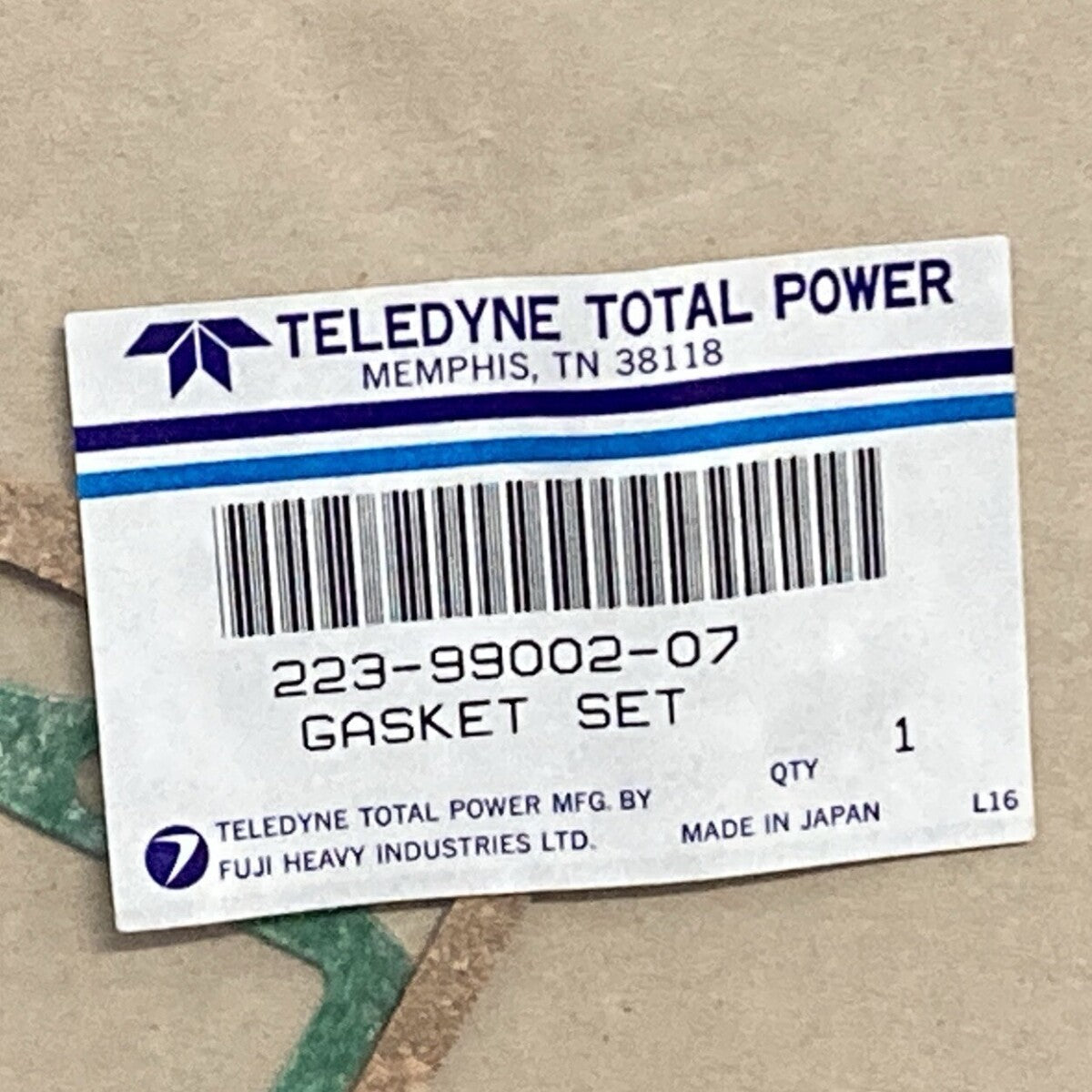 NEW GENUINE TELEDYNE ROBIN SUBARU 223-99002-07 GASKET SET