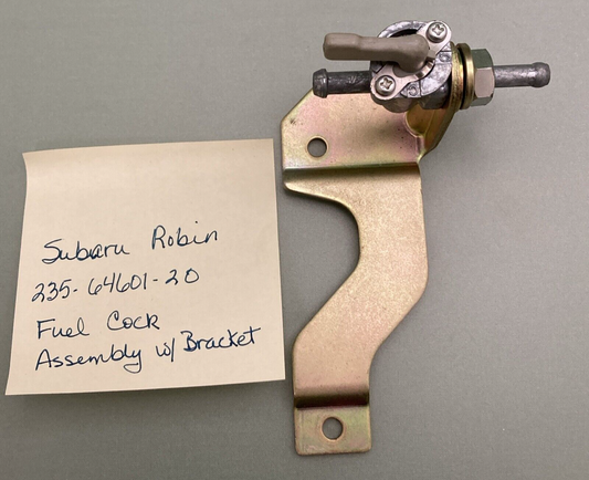 NEW REPLACES SUBARU ROBIN 235-64601-20 FUEL COCK ASSEMBLY W/BRACKET