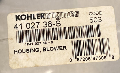 NEW GENUINE KOHLER 41 027 36-S BLOWER HOUSING