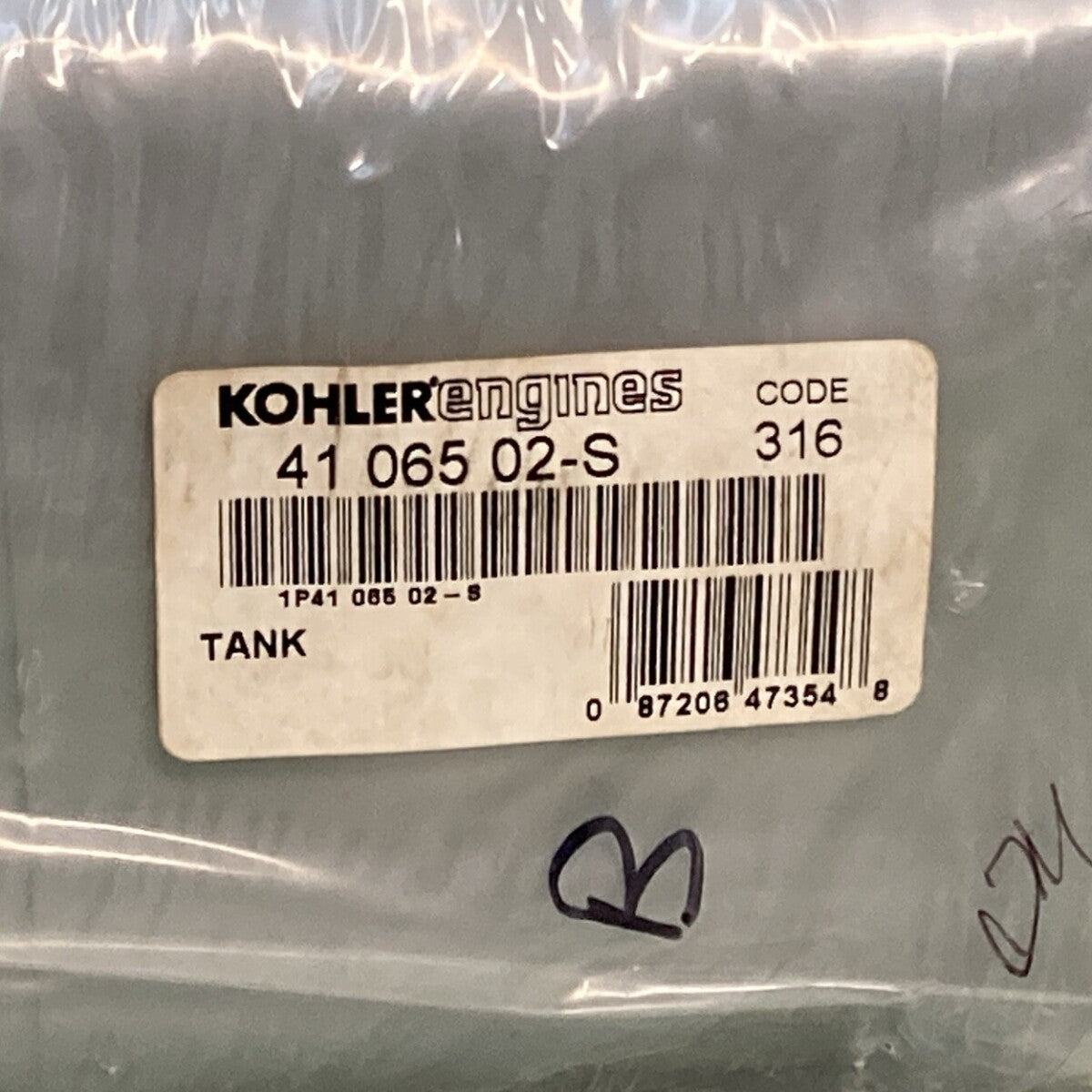 NEW GENUINE KOHLER 41 065 02-S TANK