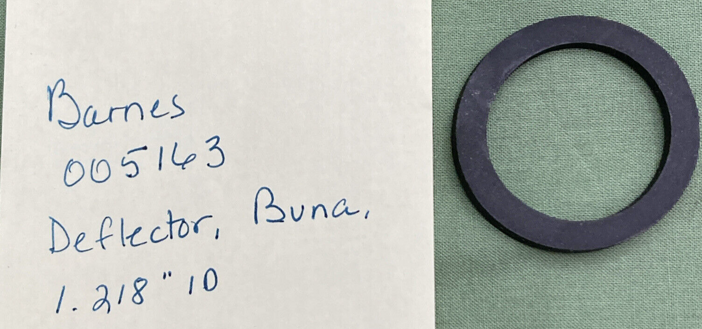 NEW REPLACES BARNES 005163 DEFLECTOR, BUNA, 1.218"ID