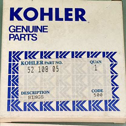 NEW GENUINE KOHLER 52 108 05 PISTON RING SET STD