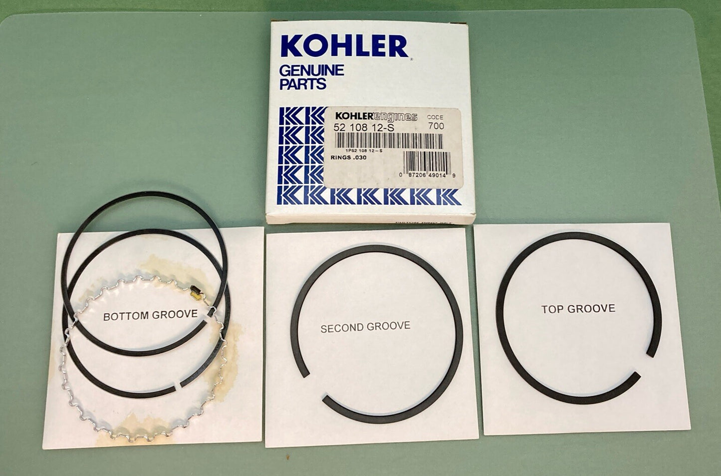 NEW GENUINE KOHLER 52 108 12-S PISTON RINGS SET .030