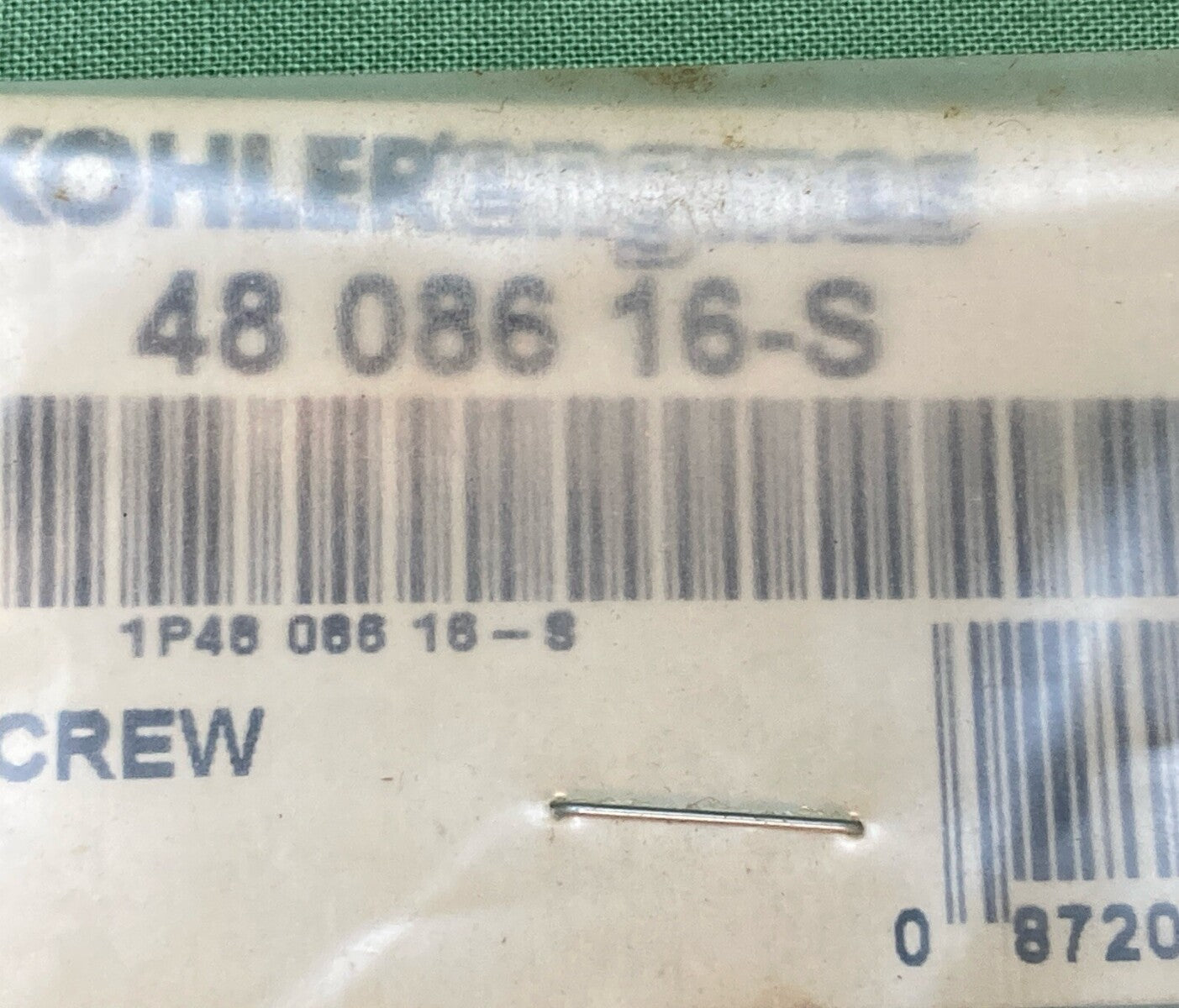 NEW GENUINE KOHLER 48 086 16-S SCREW