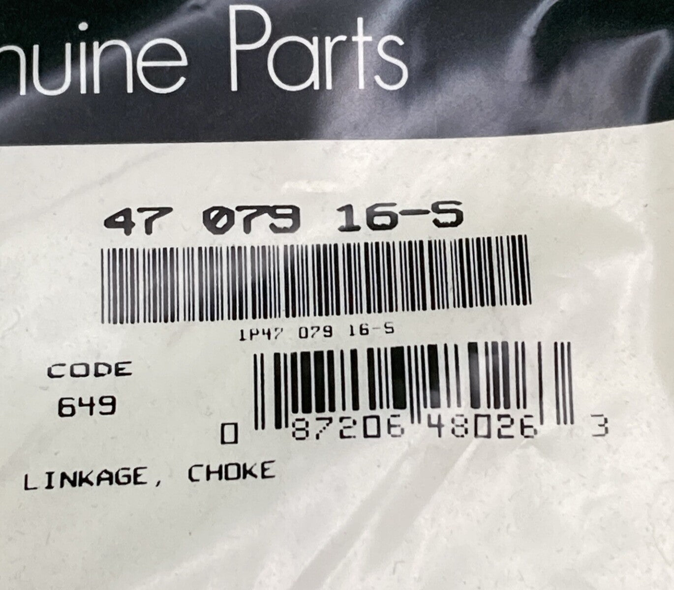 NEW GENUINE KOHLER 47 079 16-S LINKAGE; CHOKE