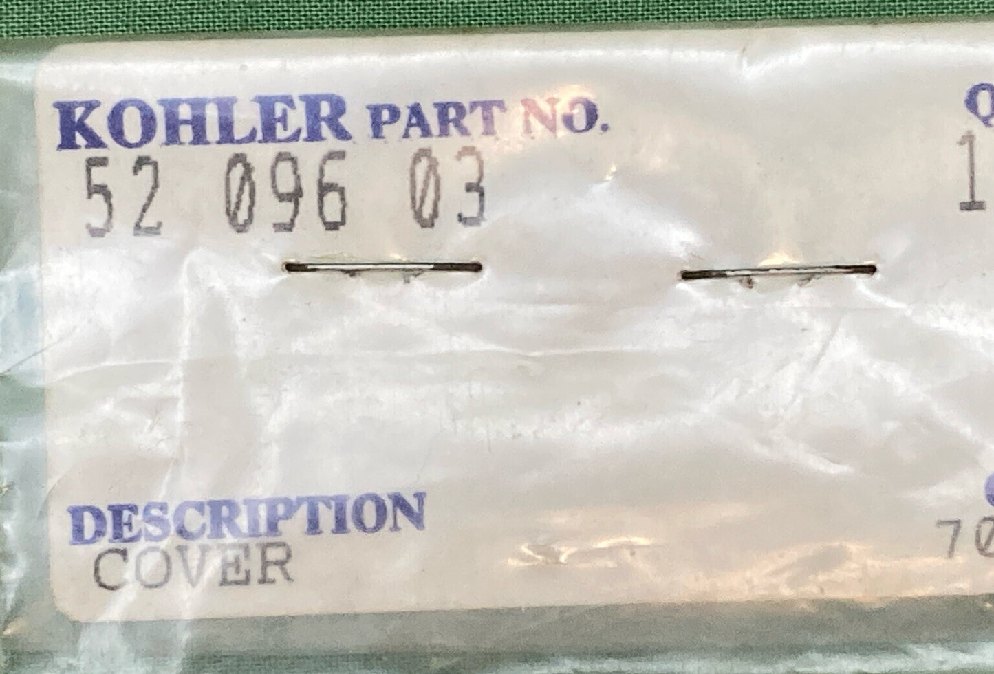 NEW GENUINE KOHLER 52 096 03 COVER