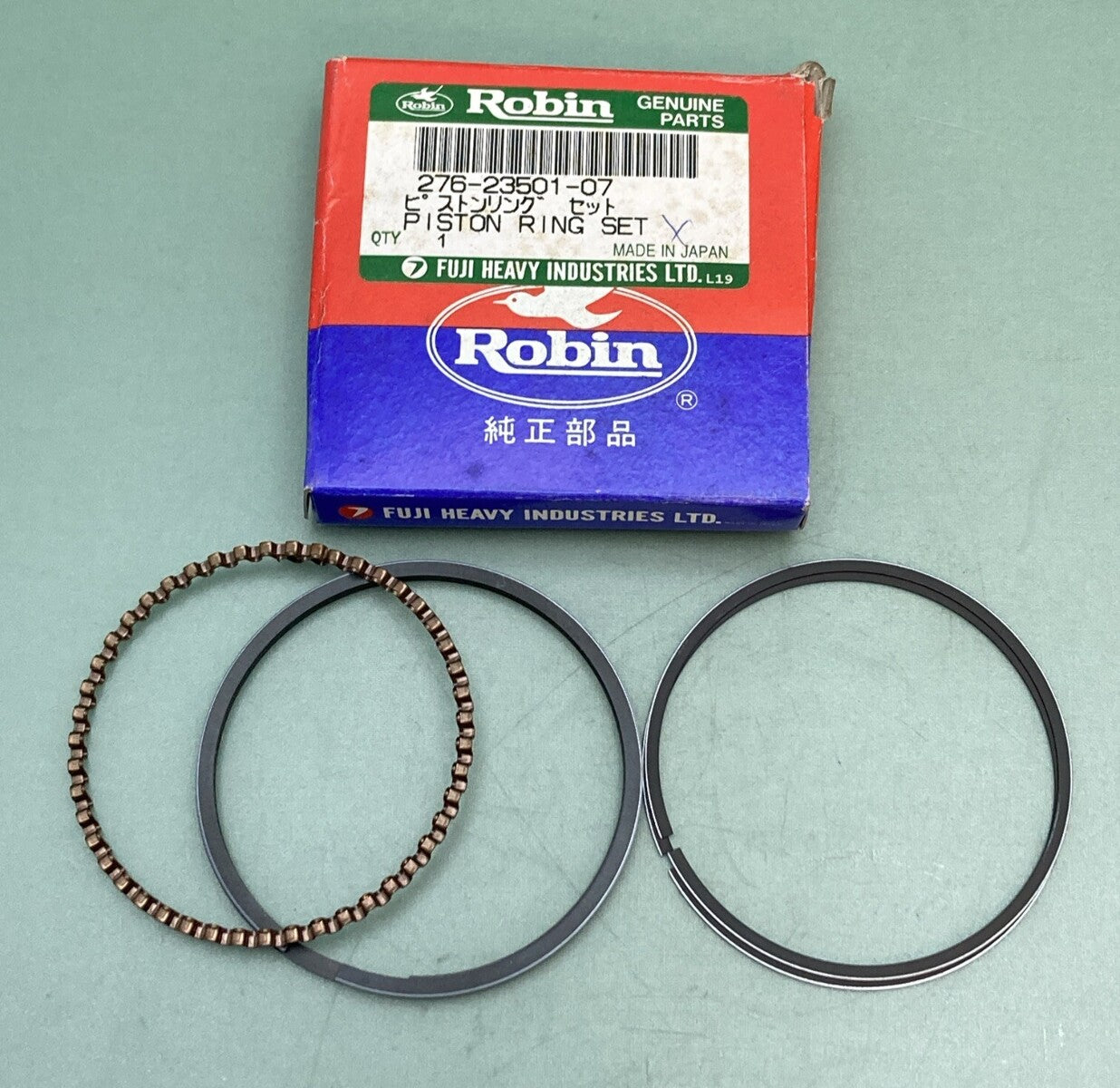 NEW GENUINE ROBIN SUBARU 277-23501-07 PISTON RING SET STD 3 PC OIL R