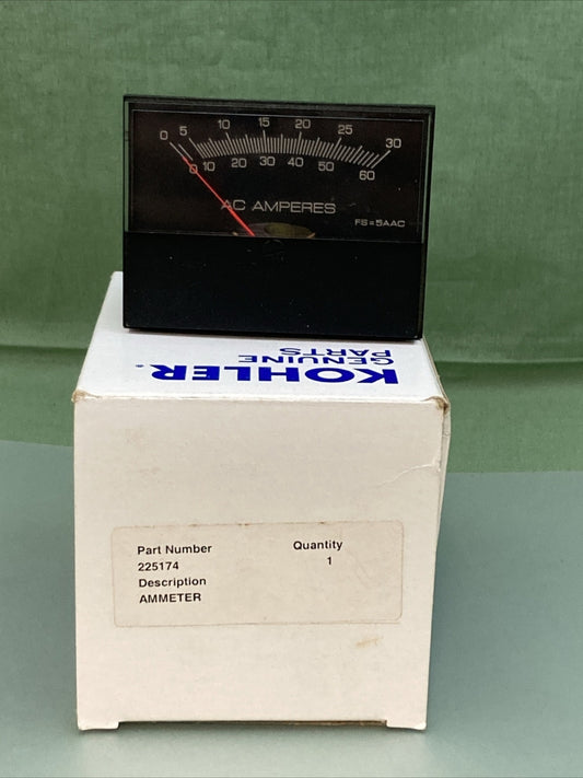 NEW GENUINE KOHLER 225174 Ammeter, 0-30/60 A, AC