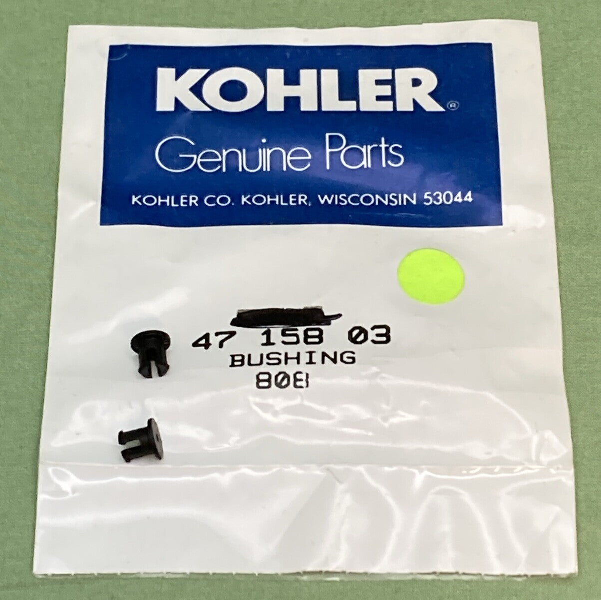 QTY 2 NEW GENUINE KOHLER 47 158 03 BUSHING, BLACK